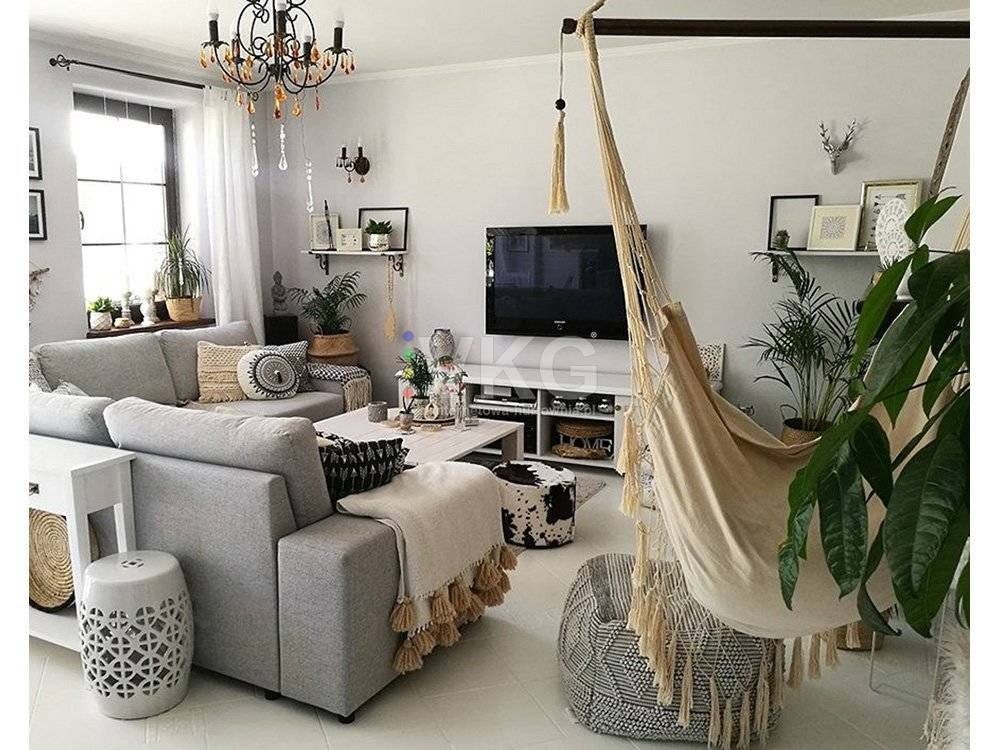 BIAŁY ECRU BOHO HAMAK BRAZYLIJSKI FOTEL NATURALNY